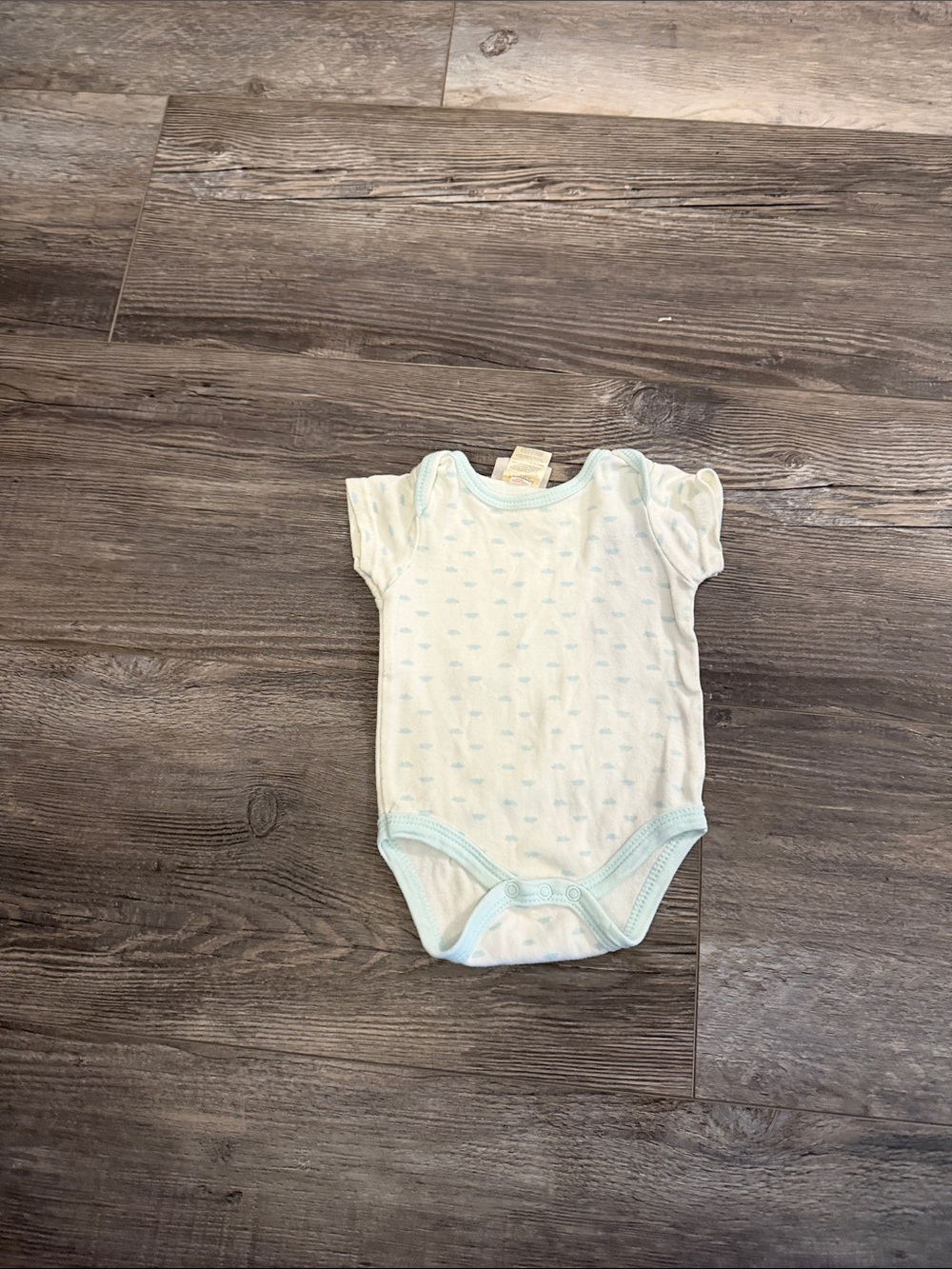 Kyle & Deena Baby Short-Sleeve One-Piece Bodysuit in Light Blue